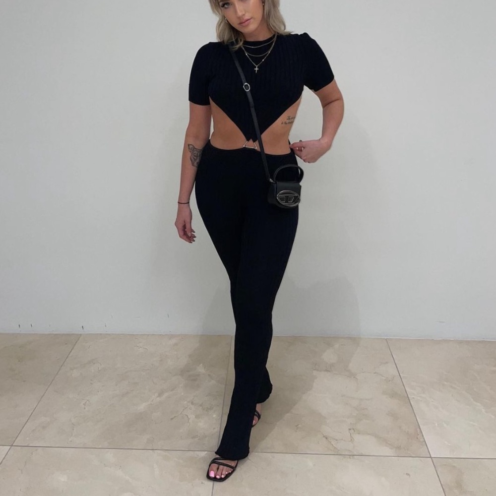 Maniere De Voir Knitted Backless Jumper